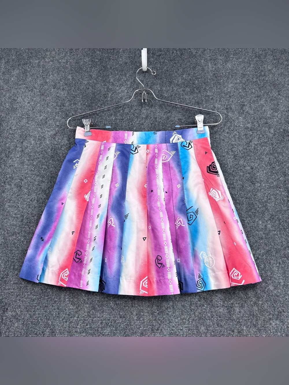 VTG 90’s Sergio Tacchini Colorful Artsy Pleated Tennis Skirt Women’s 8